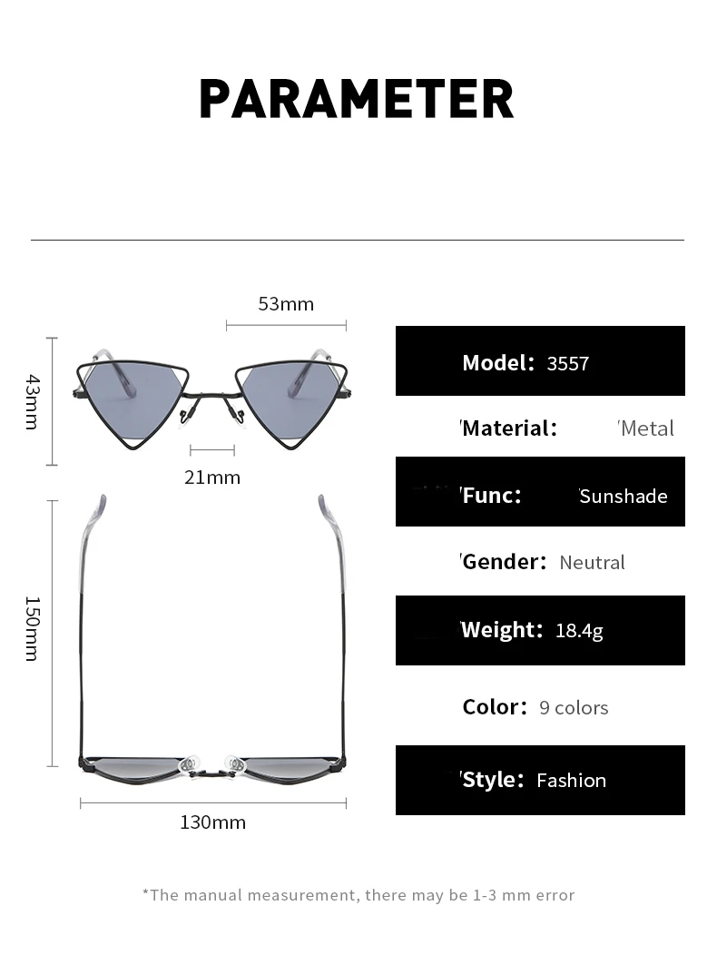 2020 Nové Punk sluneční Brýle, Ženy Vintage Značka Designer Kovový Trojúhelník Sluneční Brýle Módní Malé Černé Červené Oculos UV400 Ženské 4