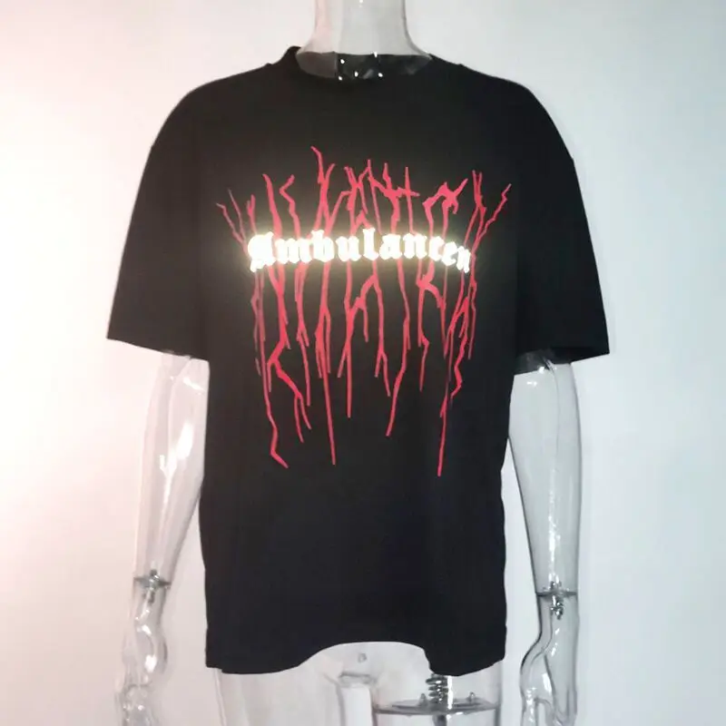 2020 Summer Grunge Punk Gothic trička Volné Streetwear Harajuku Dopis Vytisknout Módní Ženské Tričko Ležérní Estetické 1
