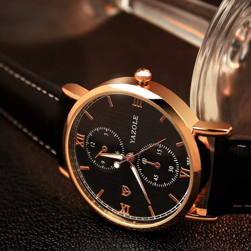 2020 Yazole Svítící Pánské Hodinky Muž Dobu Luxusní Top Značky Obchod Mužské Hodiny náramkové hodinky pro Volný čas Kůže Quartz Hodinky Relogios 0
