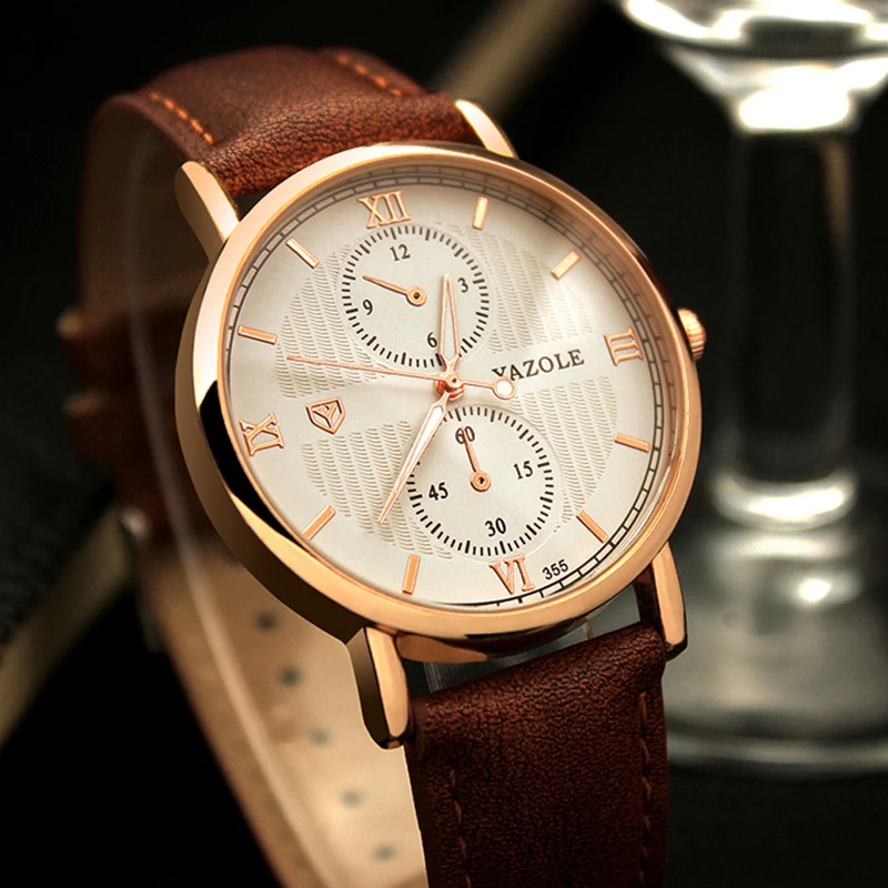 2020 Yazole Svítící Pánské Hodinky Muž Dobu Luxusní Top Značky Obchod Mužské Hodiny náramkové hodinky pro Volný čas Kůže Quartz Hodinky Relogios 1