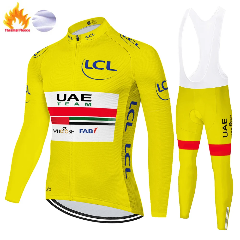 2021 de france tým SAE šampion cyklistika kit Zimní Tepelné Rouno cyklistické oblečení muži 20D gel bicicleta ropa hombre 2