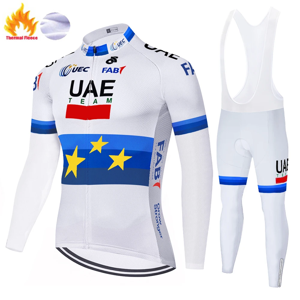 2021 de france tým SAE šampion cyklistika kit Zimní Tepelné Rouno cyklistické oblečení muži 20D gel bicicleta ropa hombre 3