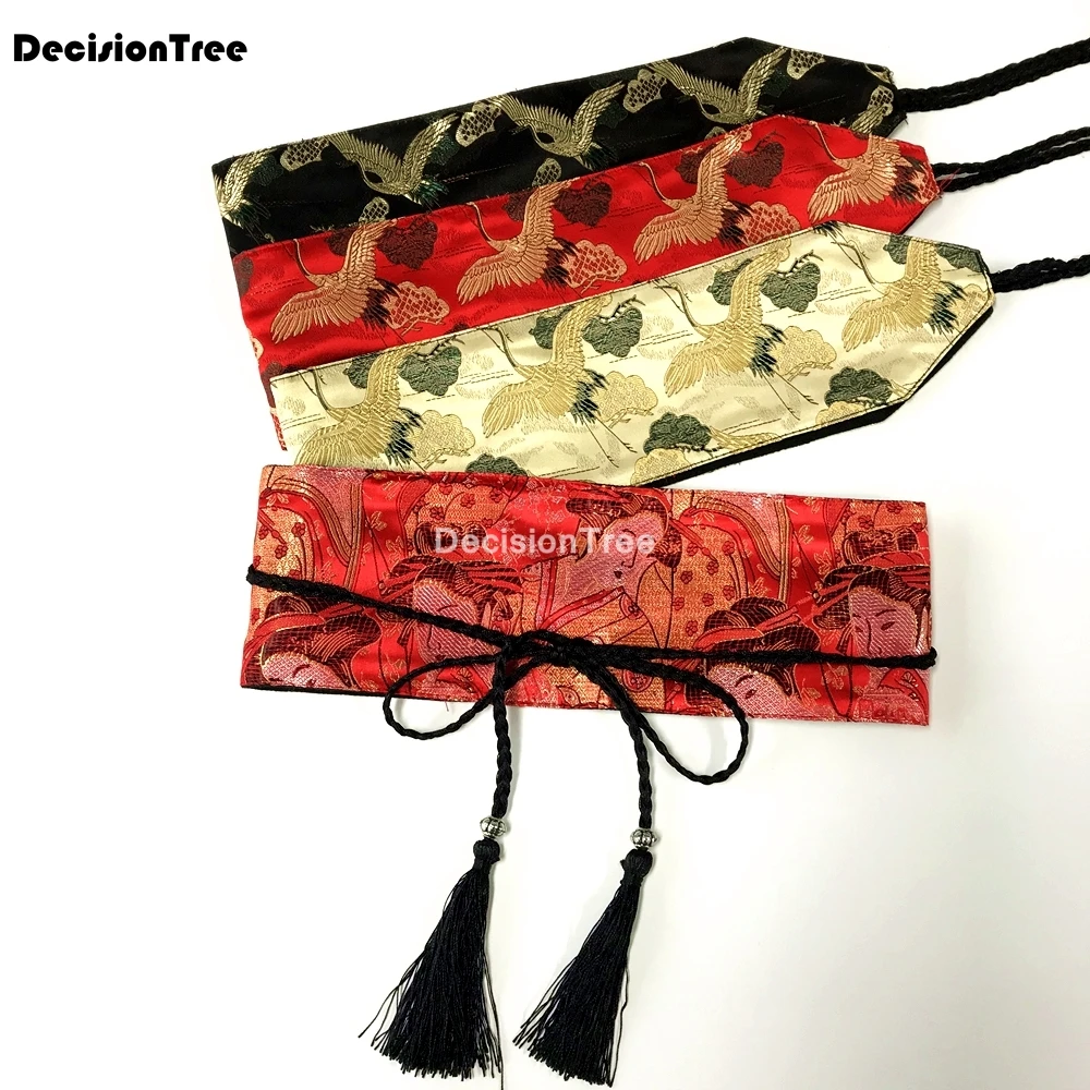 2021 japonský styl bavlna femme původní domácí kimono opasek retro elastický bederní pás květinové tištěné yukata opasek 1