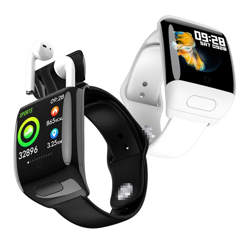 2021 Nové Chytré Hodinky Pro Muže, Ženy, 1.3 Full Touch S Bluetooth Sluchátka 2 v 1 Smartwatches Srdeční Frekvence, Krevní Tlak Náramek 5