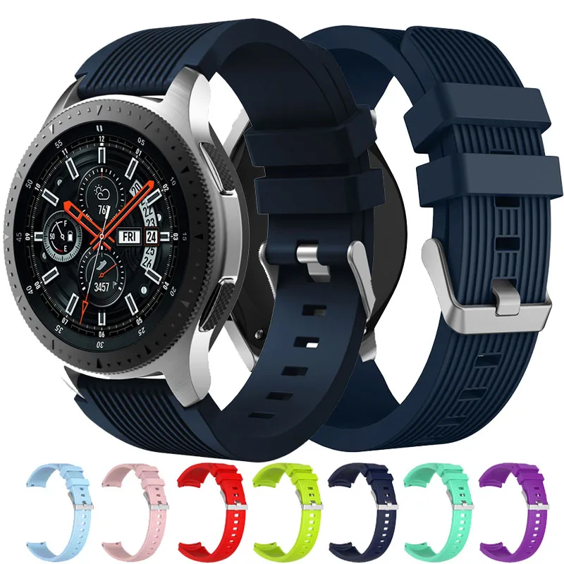 20mm 22mm Silikonové hodinky kapela pro Samsung Gear S4 Hranice Klasické kapely už náhradu band pro Samsung Galaxy Hodinek 46mm 42mm popruh 1