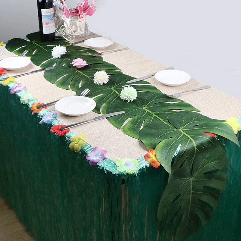 24/36/48/60ks 1 Sada Umělých Palmových Listů Tropické Svatební Aloha Luau Krásné Kreativní Party Dekorace Stolu Beach 4