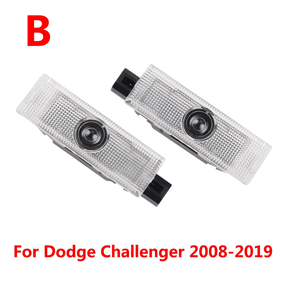 2ks Pro Dodge Challenger Charger Magmun Avenger Auto Dveře světlo Logo Laser Projektor lampa vítejte světlo 5