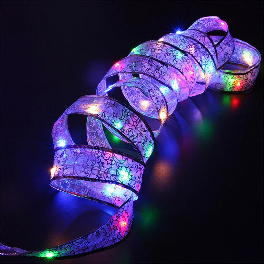 2ks USB LED Pásky String Světlo Vodotěsné Víla Světla Vánoční Strom DIY Party V/Venkovní Závěsné Dekor Teplá Bílá Barevné 1