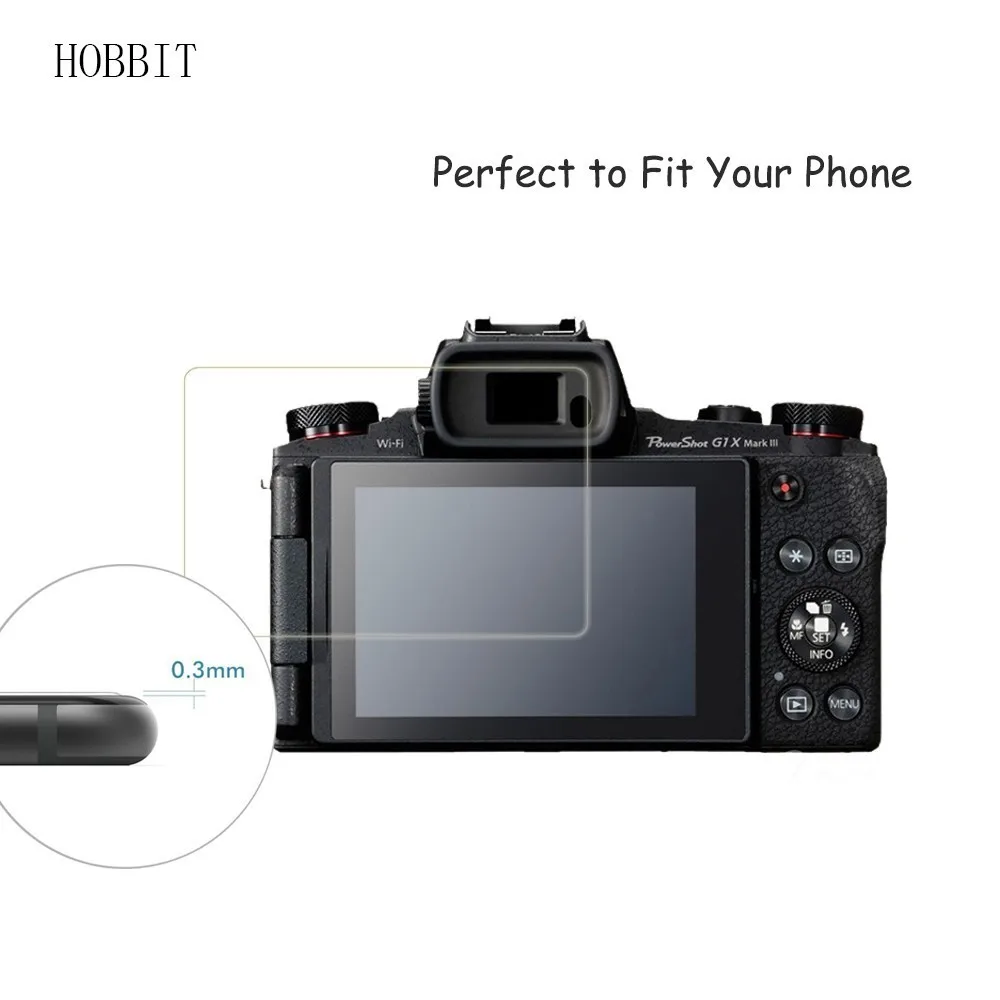 2Pack Canon PowerShot G3 X G1X Mark III 0,3 mm 2.5 D 9H tvrdost Tvrzeného Skla Screen Protector pro Digitální Fotoaparát Proti Poškrábání Filmu 2