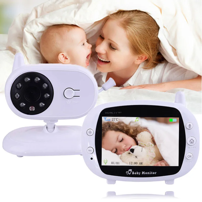 3,5 Palcový Bezdrátové Video Baby Monitor Noční Vidění Baby Sleep Sledování Digitální Elektronická Chůva Kojence Walkie Talkie Barva 3