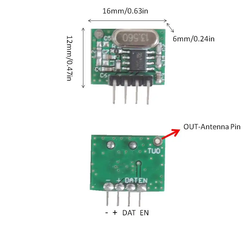 3 sady RF modul 433 mhz superhet a vysílač kit s anténou Pro Arduino uno Diy kit 433mhz Dálkové ovládání 0