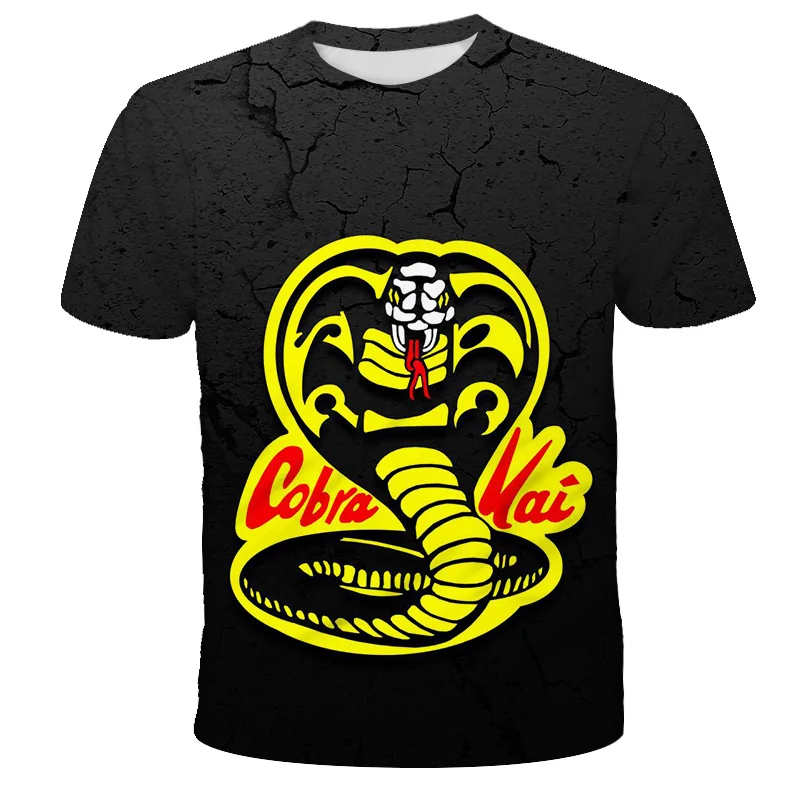 3d Cobra Kai Tričko Velké Kluky od 6 Do 19 Let Thajské Jedovatý Had Dospívající O Krk Polyester Oversize Topy Trička 3d Tisk Legrační T-shirt 4