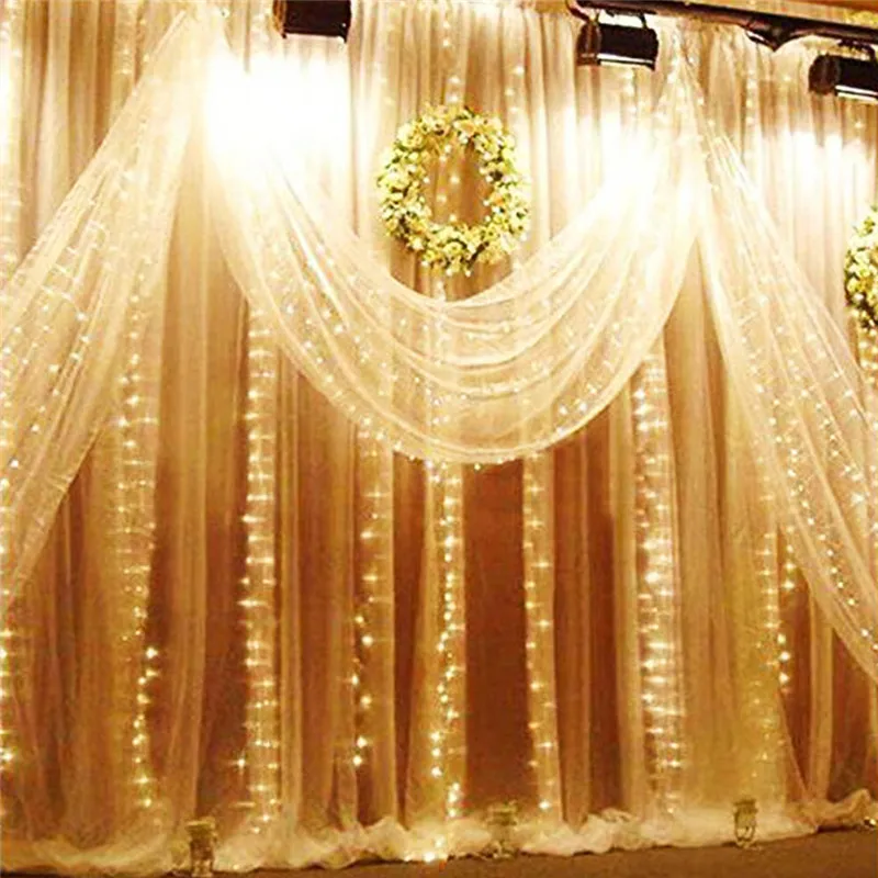 3x3 300 LED Rampouch řetězec víla Světla Vánoční dálkové led Svatební Party Opony string Světla garland Zahradní Dekorace 1