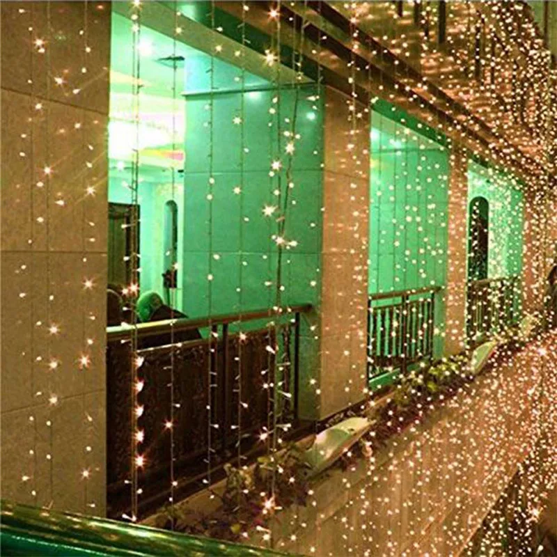 3x3 300 LED Rampouch řetězec víla Světla Vánoční dálkové led Svatební Party Opony string Světla garland Zahradní Dekorace 2