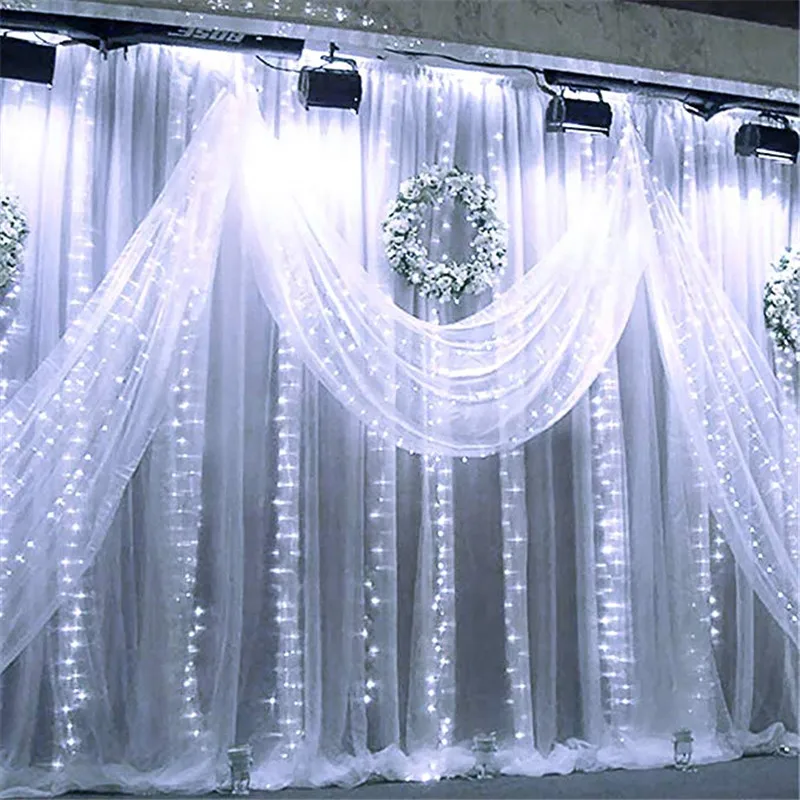3x3 300 LED Rampouch řetězec víla Světla Vánoční dálkové led Svatební Party Opony string Světla garland Zahradní Dekorace 3