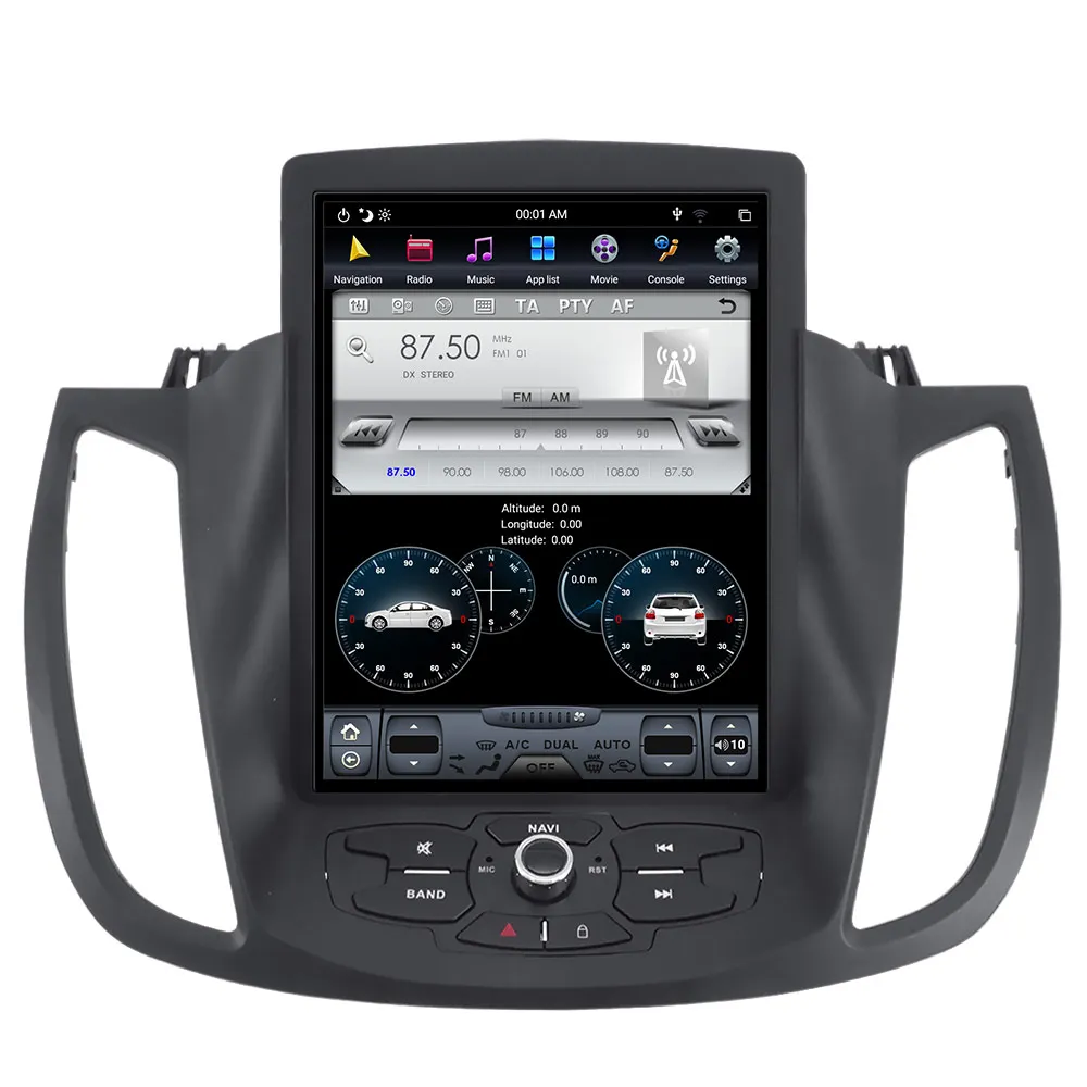 4+128 G autorádia Pro Ford Kuga 2012-2017 Android 9.0 Rádio Multimeida GPS Navigace, DVD Přehrávač Tesla hlavní Jednotka Dotykový displej DSP 4