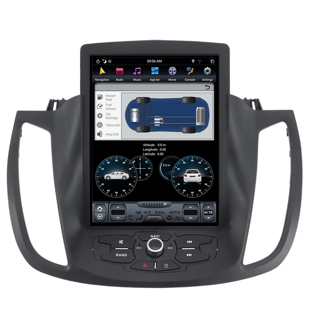 4+128 G autorádia Pro Ford Kuga 2012-2017 Android 9.0 Rádio Multimeida GPS Navigace, DVD Přehrávač Tesla hlavní Jednotka Dotykový displej DSP 5