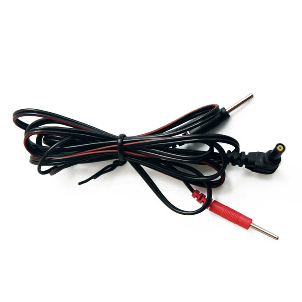 4 Ks Náhradních Elektrod Vedou Vodiče Jack DC Hlava 2.35 mm Konektor Kabelů Připojte Fyzioterapie DESÍTKY Jednotky 4