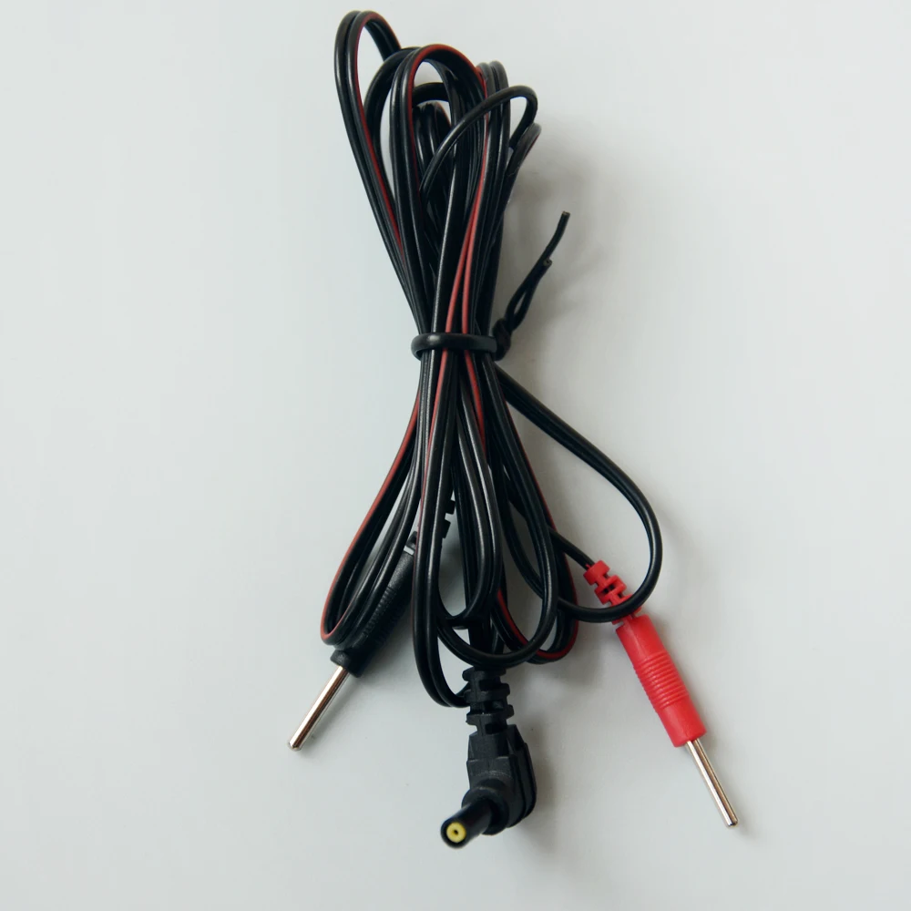 4 Ks Náhradních Elektrod Vedou Vodiče Jack DC Hlava 2.35 mm Konektor Kabelů Připojte Fyzioterapie DESÍTKY Jednotky 5
