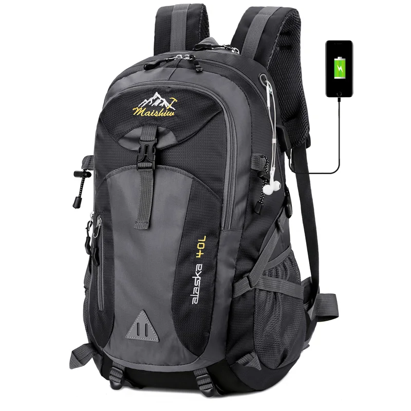 40 Unisex Vodotěsné Muži Batoh Cestovní Pack Sportovní Vak Pack Venkovní Horolezectví Turistika Horolezectví, Kempování Batoh pro muže 1