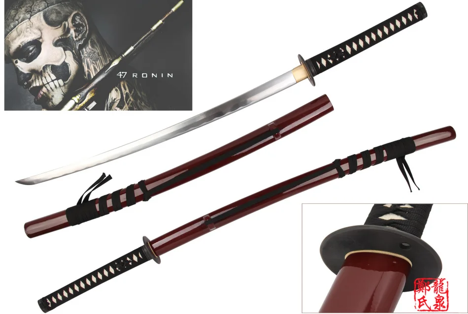 47 Ronin Klanu Asano Ručně Kovaný Samurajský Meč Skutečný Katana Film Replika Full Tang Ostrost Připravené Nabídky 3