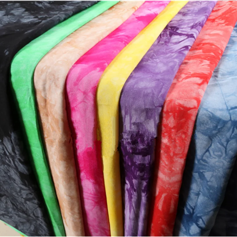50x140cm Tie-barvivo Tisk Ice Hedvábí Bavlněné Látky Proti vráskám Tkaniny Dýchatelný Šití Tkaniny DIY Ruční Patchwork Příslušenství 0
