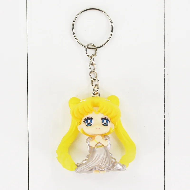 5kusů/Lot Sailor Moon Obrázek Hračky Tsukino Svatební Šaty Serenity Docela Guardian Model Panenky, Přívěsky, Klíčenky 0