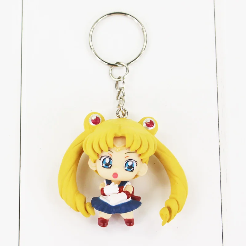 5kusů/Lot Sailor Moon Obrázek Hračky Tsukino Svatební Šaty Serenity Docela Guardian Model Panenky, Přívěsky, Klíčenky 3