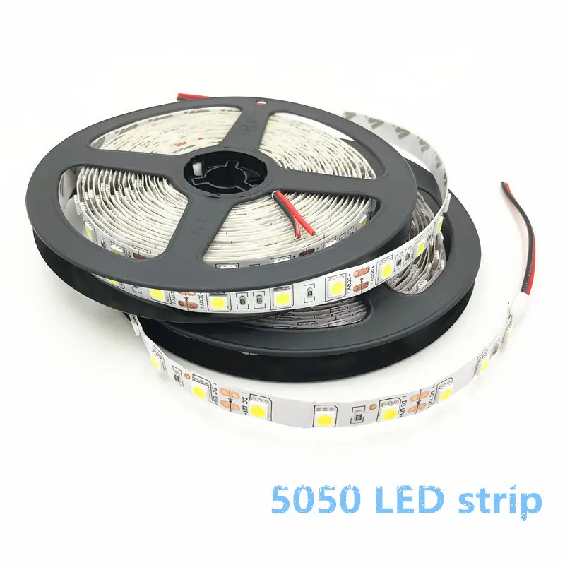 5M LED pásek 5050 RGB světla 12V Flexibilní Domácí Dekoraci, Osvětlení SMD 5050 Vodotěsné LED Pásky Bílá/Teplá Bílá/Modrá/Zelená/Červená 2