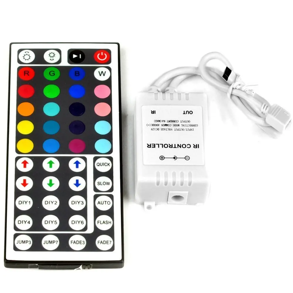 5M RGB změna barvy SMD5050 300LED Vodotěsný/Non-vodotěsný Flexibilní LED Světlo Proužek lampa + 44Key IR Dálkový ovladač 3