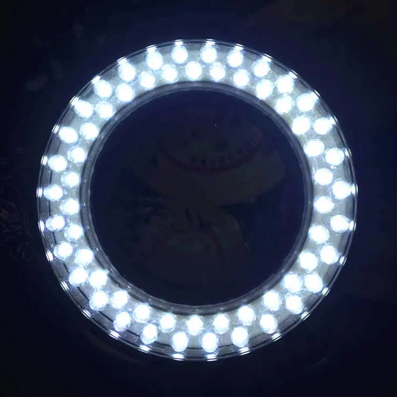 60 LED Nastavitelný Kruh Světla illuminator Lamp Bílé světlo s Napájecí Adaptér pro Zoom Stereo Mikroskop 2