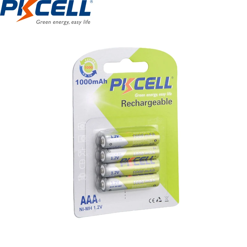 8ks/2Pack PKCELL AAA Dobíjecí Baterie Ni-MH baterie 1000mAh 1,2 V NIMH AAA Baterie Baterias pro Baterku Kamery Hračky 1