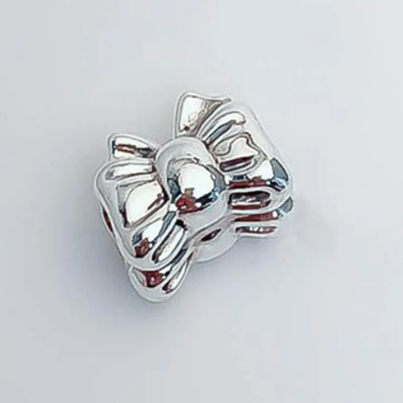 925 Sterling Silver Korálek Stříbrný Luk Korálky Fit Pandora Ženy, Náramek & Náhrdelník Diy Šperky 2