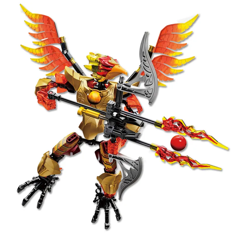 97PCS Chimaed Fire Phoenix King Akční figurky Stavební Blok Nastavit Nejlepší Dárek Pro Děti Kompatibilní S Bela Brinquedos XD132 1