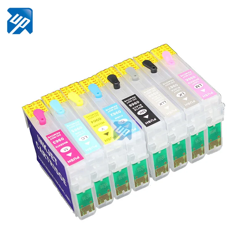 9ks R2880 96 T096 T0961 Kompatibilní Plnitelné inkoustové Kazety pro EPSON R2880 printer 0
