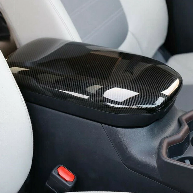ABS Carbon Fiber Barva Vozu Box Loketní opěrka Kryt Středové Konzole Saver Kryt pro Toyota RAV4 2019 2020 0