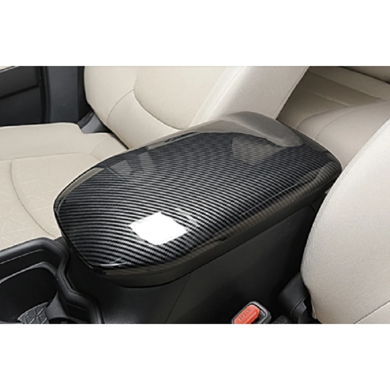 ABS Carbon Fiber Barva Vozu Box Loketní opěrka Kryt Středové Konzole Saver Kryt pro Toyota RAV4 2019 2020 2