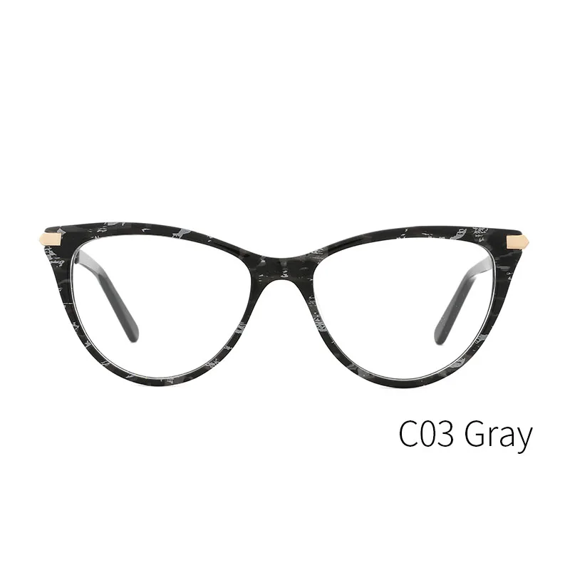 Acetát Ženy Brýle Rám Krátkozrakost Předpis Transparentní Elegantní Cat Eye Brýle Rám 2019 Nové Příjezdu pro Ženy#9004 5