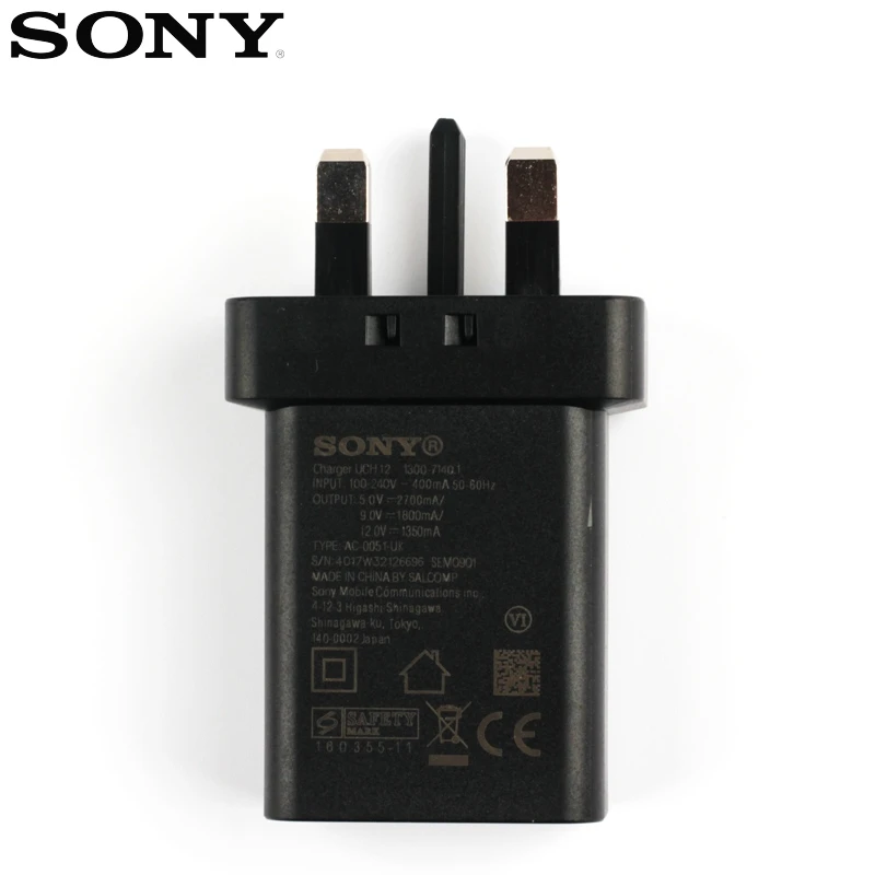 Adaptér pro Rychlé Nabíjení Nabíječka UCH10 Pro Sony Xperia E5 C5 Ultra Z5 Premium J5 Z5 Compact Kompaktní XA, XZ Pro PY7-21831A E6683 1
