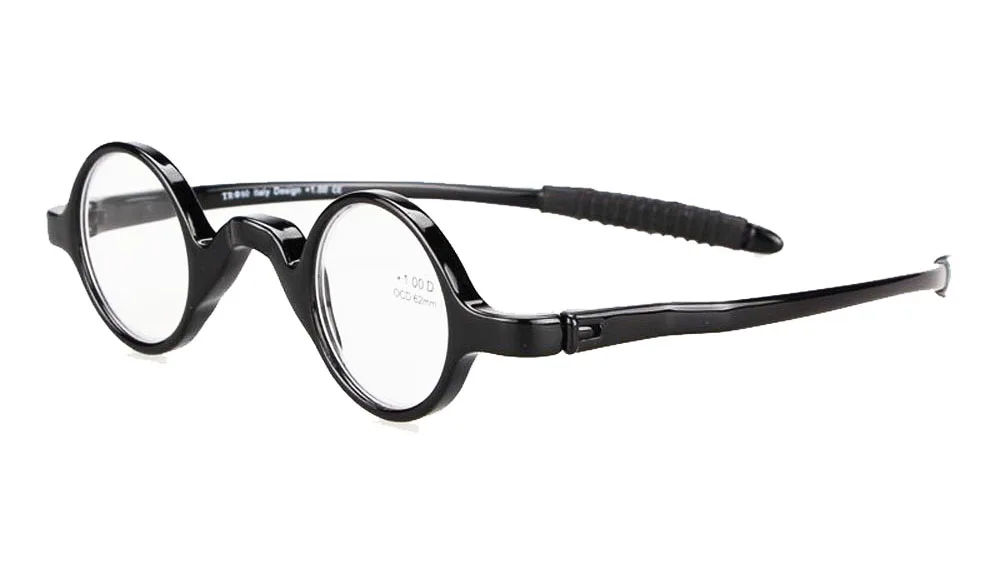 Agstum TR90 Malé Kulaté Flexibilní Brýle Vintage Retro Brýle na Čtení, Čtenář +1 +1.5 +2 +3 +4 3