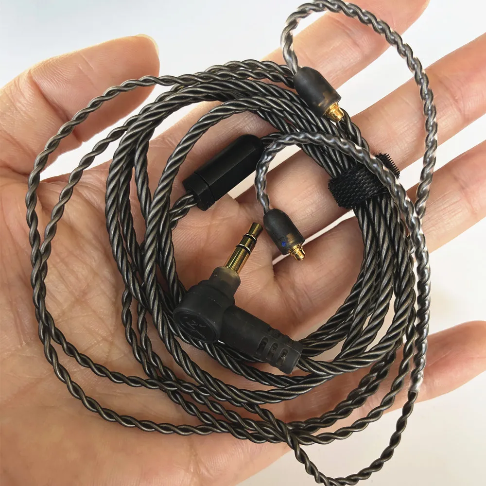 ALO Audio Kouřové Litz Kabel hi-fi Sluchátka Vyvážený Kabel Nový 4-Pramenné postříbřená Měď MMCX 3,5 mm Plug sluchátka Sluchátka 0