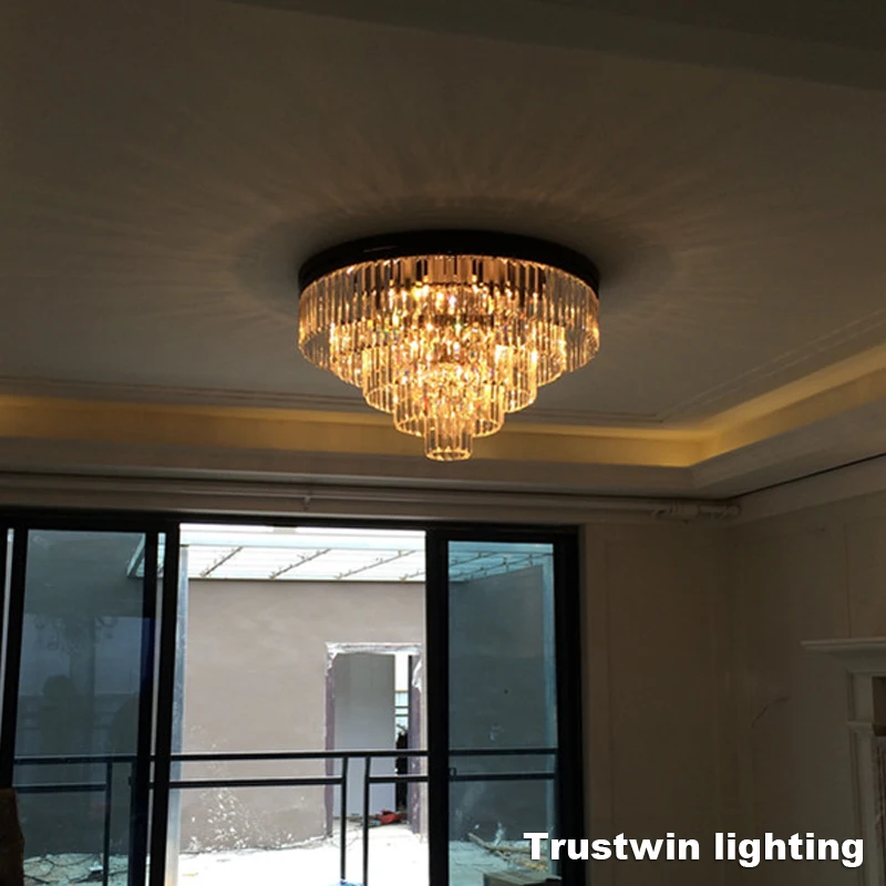 American retro skleněné trubice přívěsek světlo lampy LED kulaté kruhové foyer obývací obývací pokoj křišťálové závěsné stropní svítidlo světla LED 0