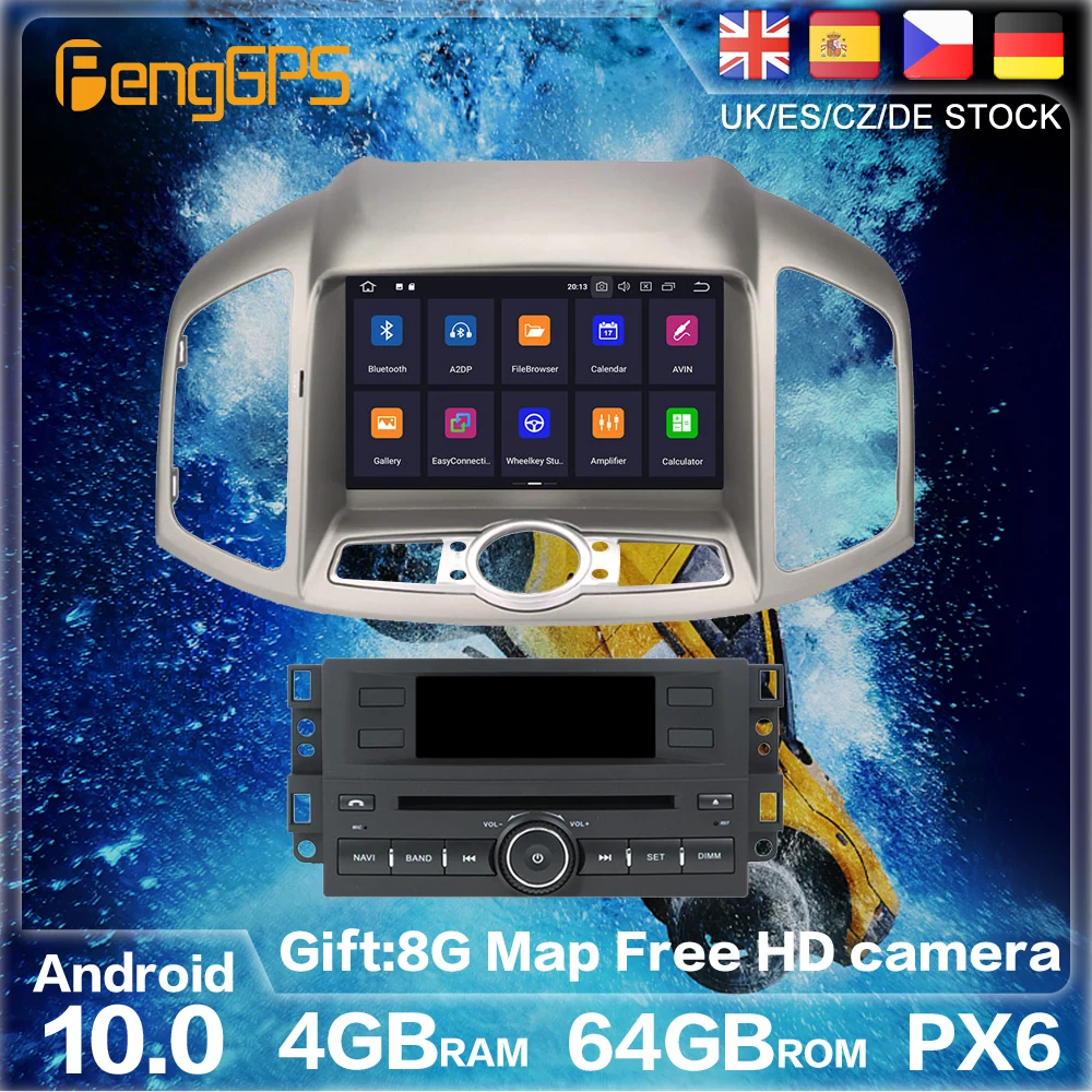 Android 10.0 64G PX6 Pro Chevorlet Captiva 1 2012-2016 GPS Navigace Auto Rádio Stereo Auto DVD Multimediální Přehrávač HeadUnit 2DIN 5