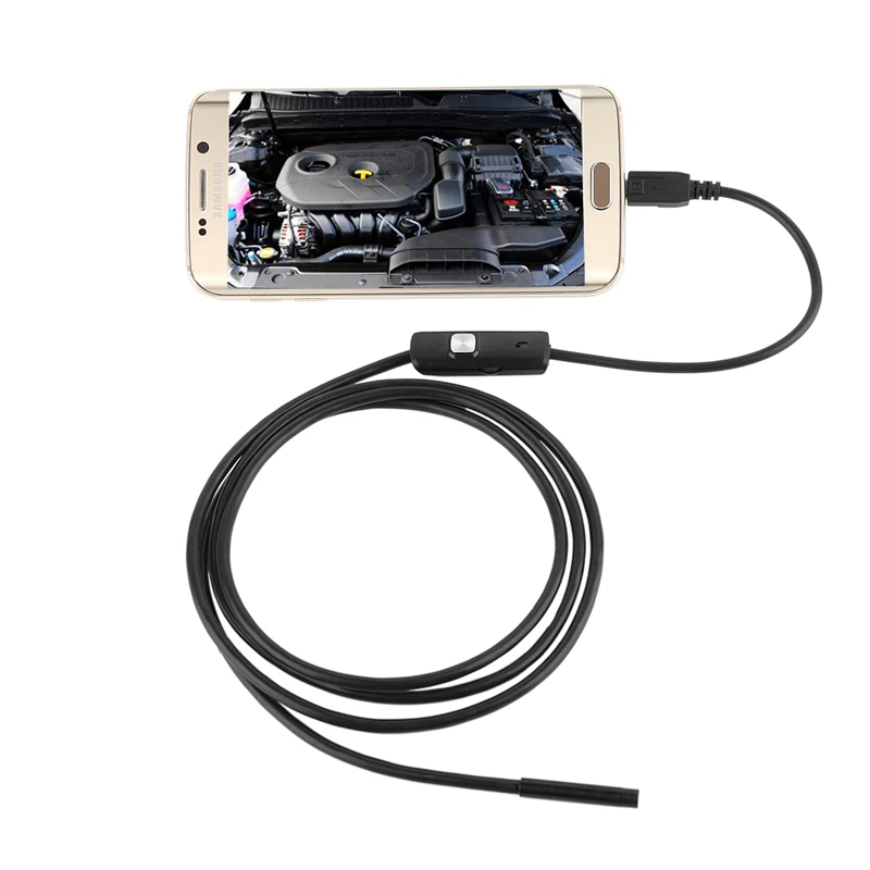 Android, 5.5 mm, Vodotěsné Endoskop HD Průmyslové Potrubní Inspekční Kamera Trubice Kabel Mini Měkký Drát Camara Endoscopio 2