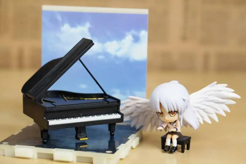 Anime Angel Beats! Tachibana Kanade Piano Ver PVC Akční Obrázek Sběratelskou Model panenka hračka 6cm 1