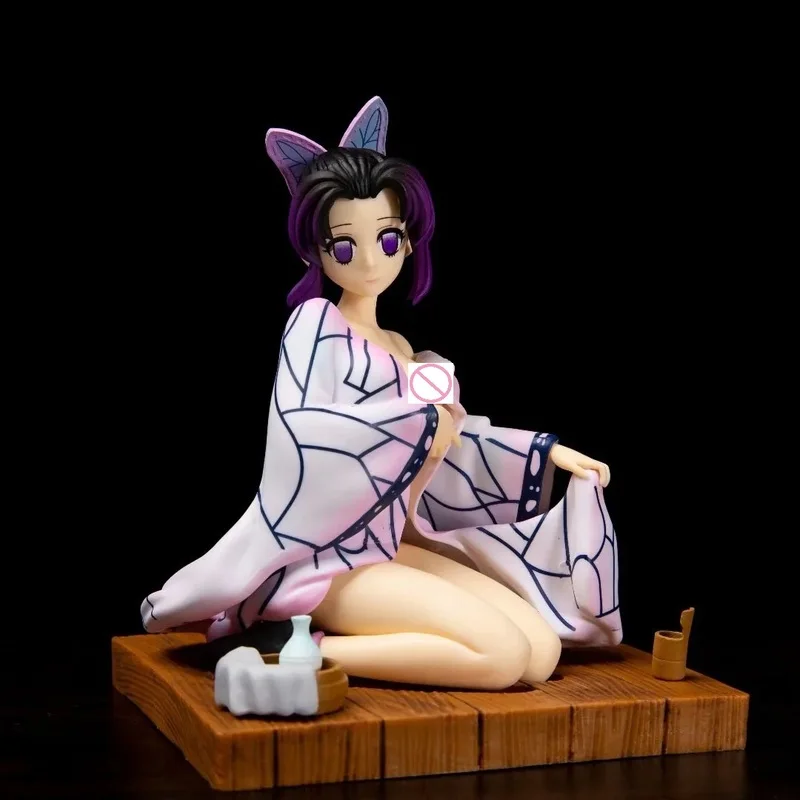 Anime Demon Slayer Kimetsu Č. Yaiba Kochou Shinobu Župan Sedí Ver. Sexy Dívka PVC Akční Obrázek Sběratelskou Model Hračky 17cm 3