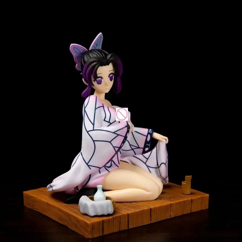 Anime Demon Slayer Kimetsu Č. Yaiba Kochou Shinobu Župan Sedí Ver. Sexy Dívka PVC Akční Obrázek Sběratelskou Model Hračky 17cm 4