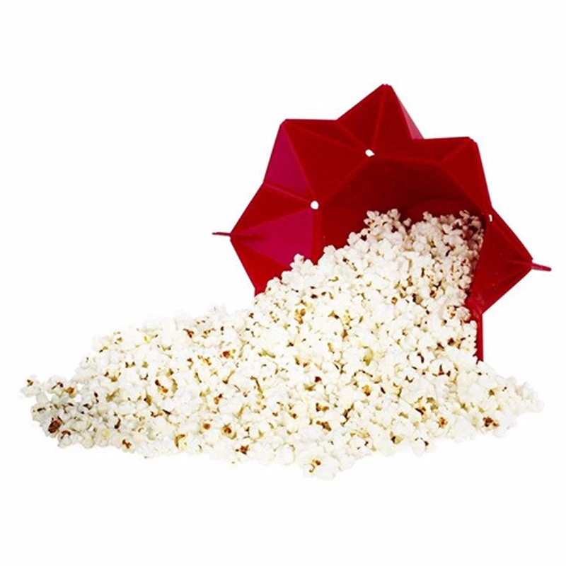 Aomily Mikrovlnné Popcorn Maker, popcorn Mísy Mikrovlnná trouba Bezpečná Ruční výroba Nové Kuchyně bábovka Bakingwares DIY Popcorn Kbelík 3
