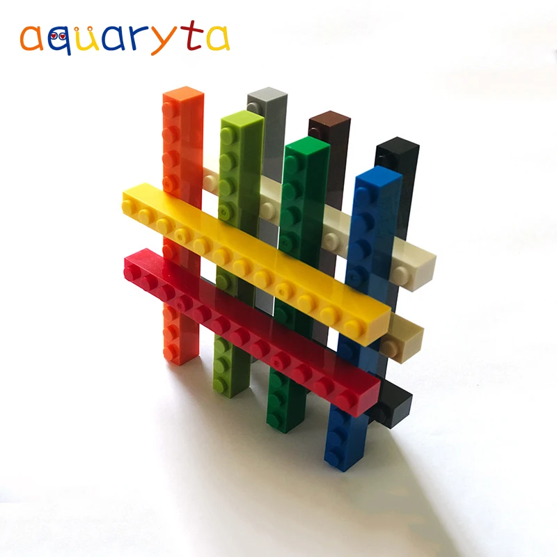 Aquaruta 25pcs NOVÉ Silné 1X12 Tečky Cube Cihel 12Colors Vzdělávací Stavební Bloky DIY Hračky Kompatibilní S logem Dárek pro Děti 2