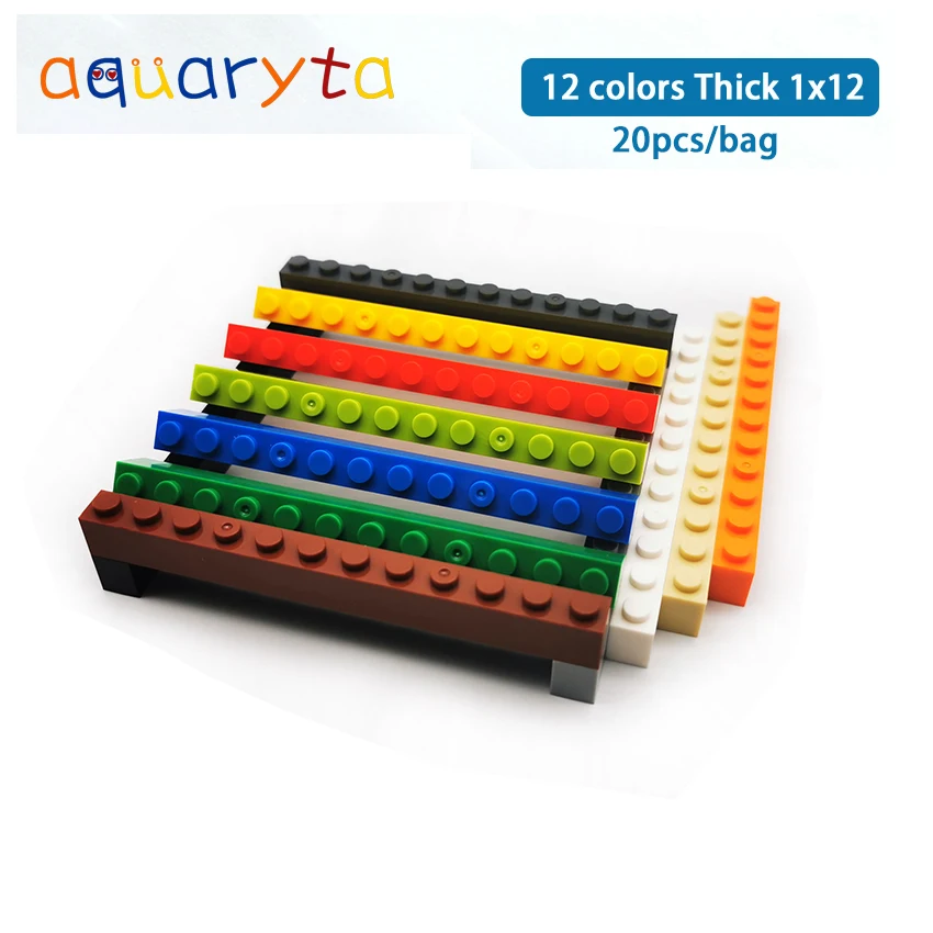 Aquaruta 25pcs NOVÉ Silné 1X12 Tečky Cube Cihel 12Colors Vzdělávací Stavební Bloky DIY Hračky Kompatibilní S logem Dárek pro Děti 5